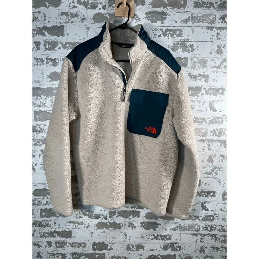 The North Face | men teddy bear sherpa pullover 1/4 zip